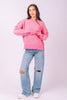 Pink Casual Knit Sweater