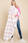 Checkerboard Print Double Sided Blanket