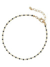 Black Seed Bead & Gold Anklet