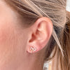 Cubic Zirconia Stud Earrings - Bow
